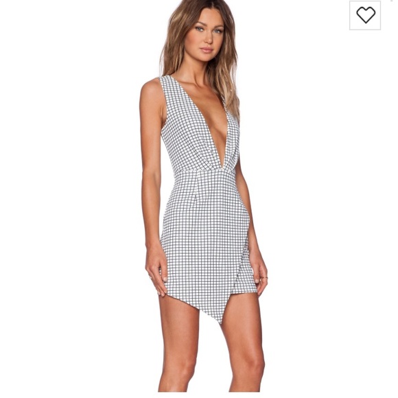 Isla and Lulu blue and white plunge dress - Picture 4 of 7